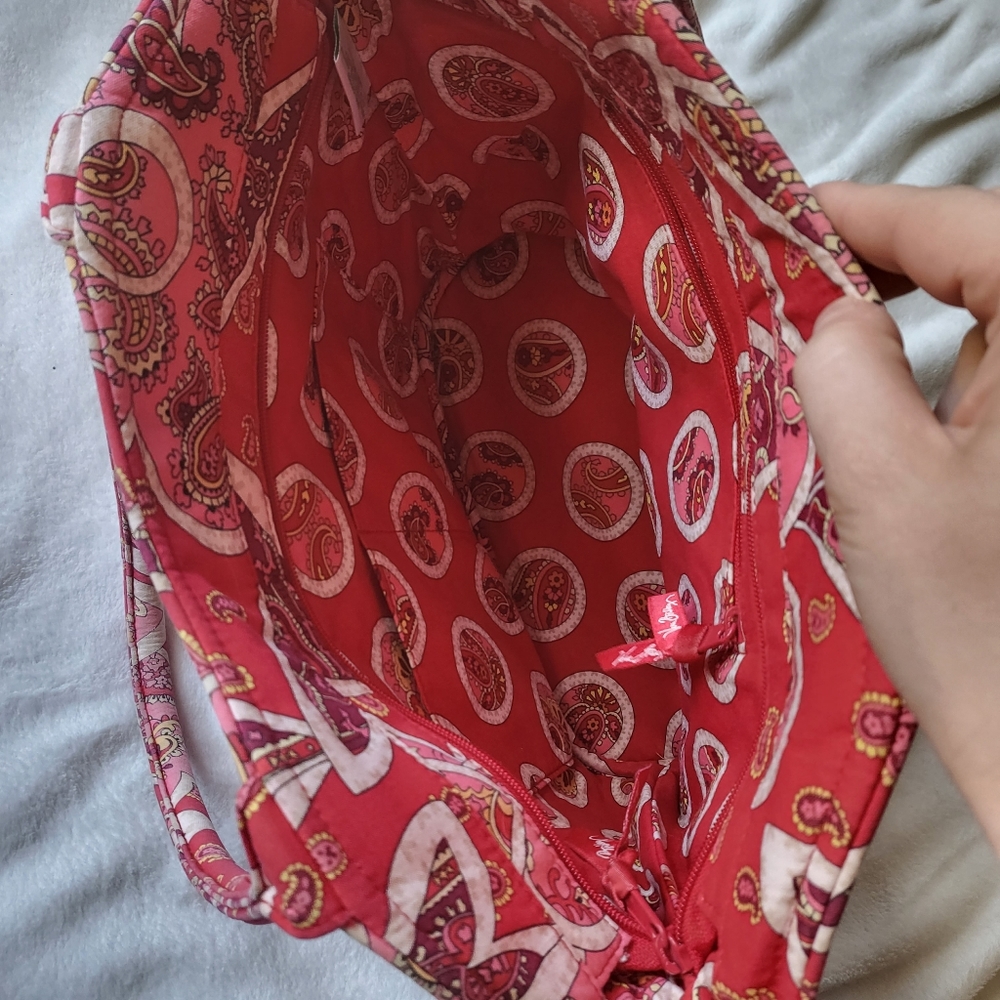 Vera Bradley Sweetheart Shoulder Bag in the Rosy Posies pattern. - Picture 5 of 14
